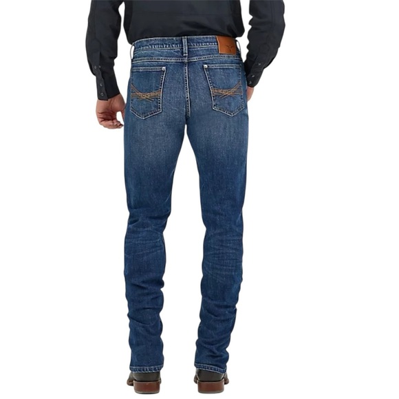 Wrangler 20X Style 44 Men's Slim Straight Blue Jeans Size 32 x 34 Zip Fly EUC - Picture 10 of 10
